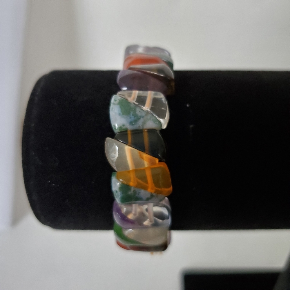 Natural Mixed Crystal Multi Colored Bracelet - image 3